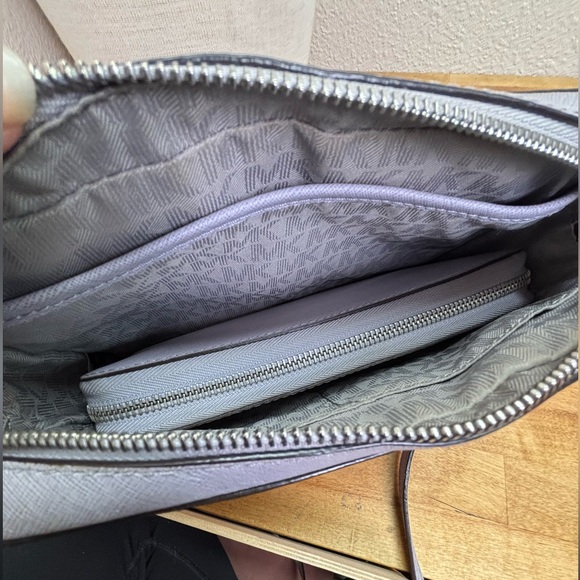 Michael Kors Pale Blue Saffiano Leather Crossbody and Matching Wallet Set - Picture 16 of 16